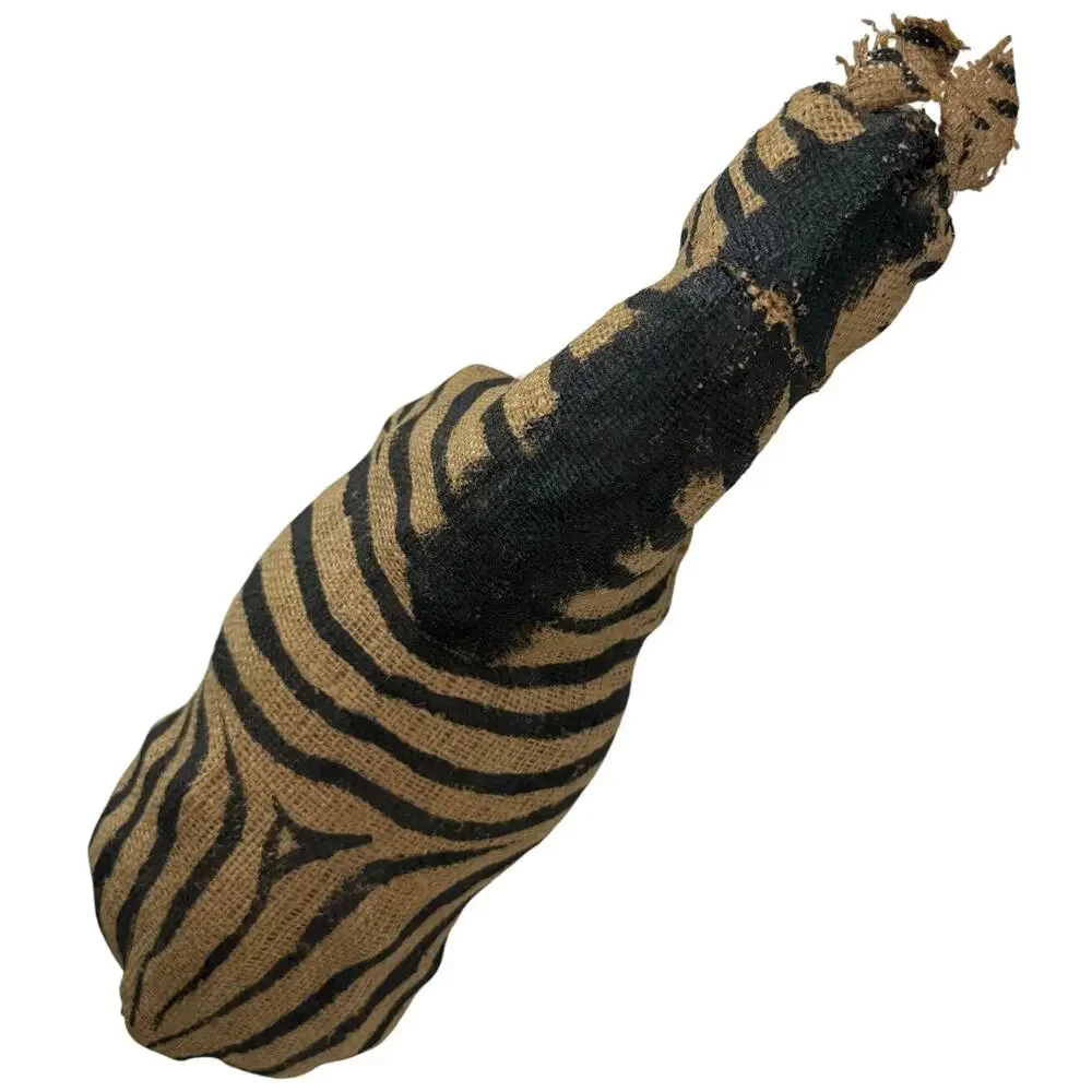Burlap Fabric Zebra Figurine 17
